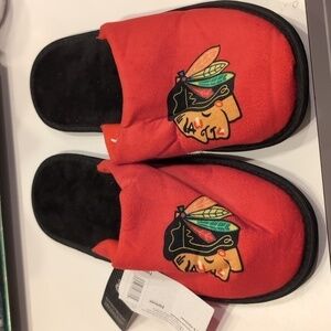 NWT Chicago Blackhawks 11/12 Slide Slippers | NHL Red House Shoes Men's